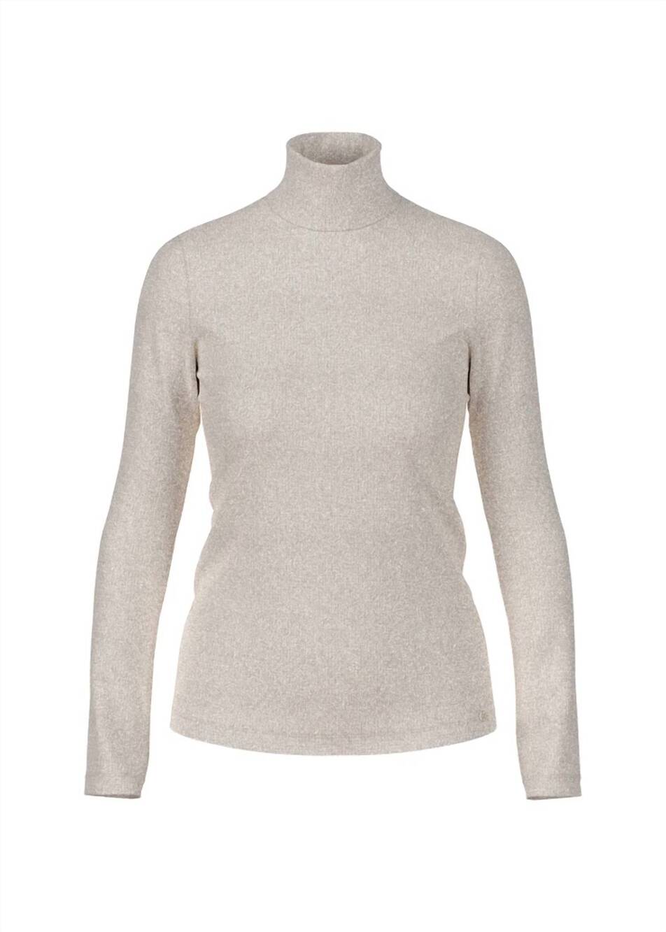 NEW MARC CAIN women's slim-fit long-sleeve turtleneck top in grey